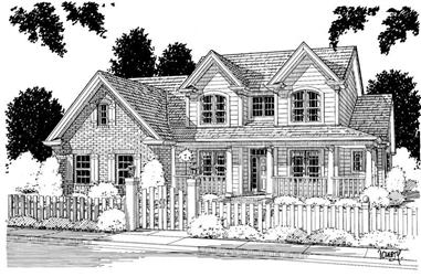 4-Bedroom, 2384 Sq Ft Traditional Home Plan - 178-1028 - Main Exterior