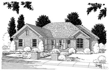 4-Bedroom, 1539 Sq Ft Small House Plans - 178-1029 - Main Exterior