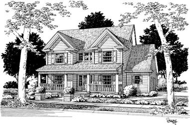 3-Bedroom, 1682 Sq Ft Country Home Plan - 178-1031 - Main Exterior
