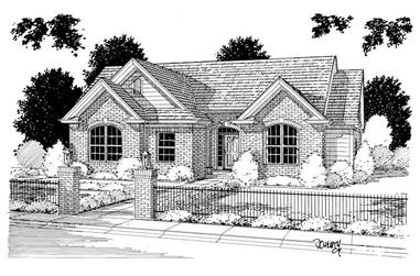 3-Bedroom, 1395 Sq Ft Small House Plans - 178-1036 - Main Exterior