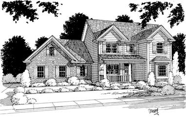 3-Bedroom, 1893 Sq Ft Country Home Plan - 178-1038 - Main Exterior