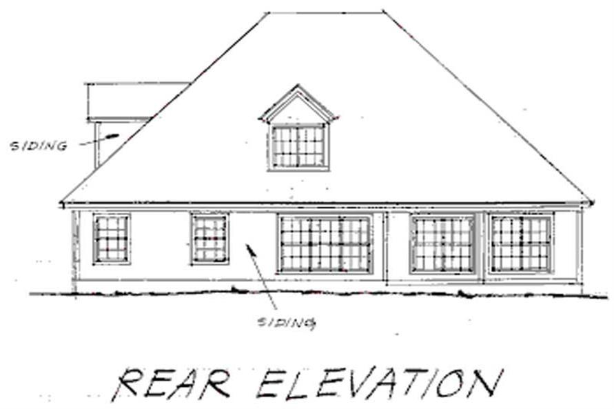Home Plan Rear Elevation of this 4-Bedroom,2837 Sq Ft Plan -178-1039