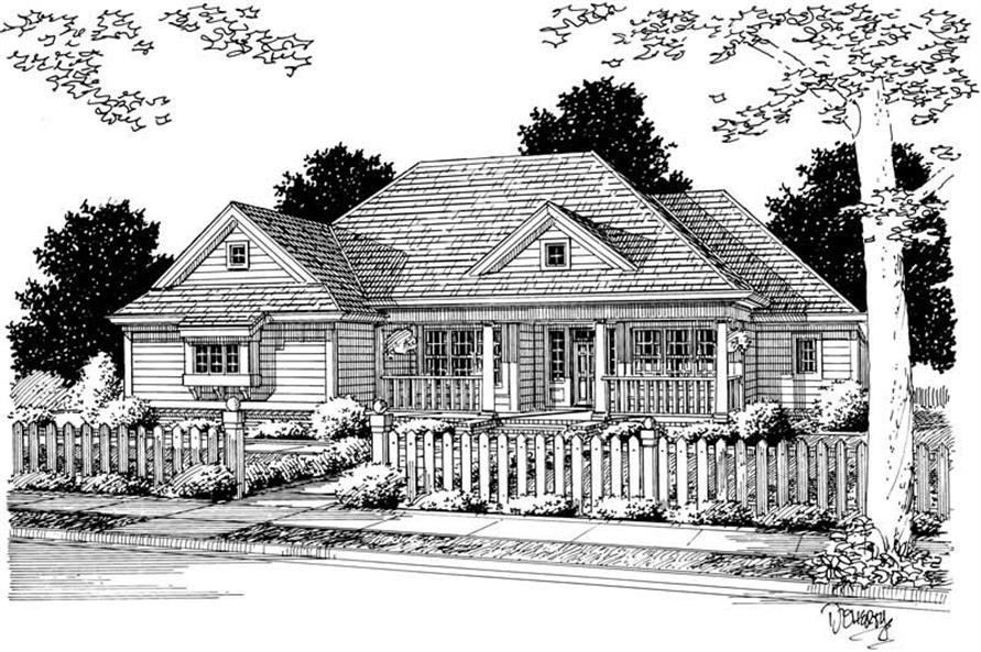 3-Bedroom, 1891 Sq Ft Country Home Plan - 178-1043 - Main Exterior