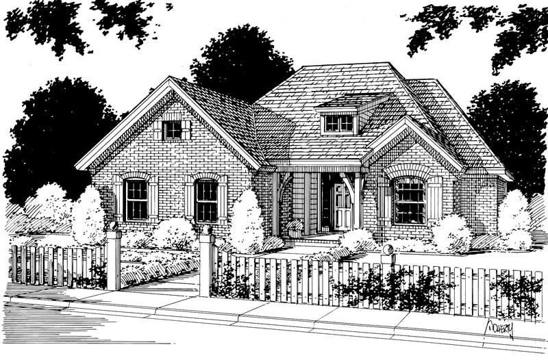 Front View of this 3-Bedroom, 1541 Sq Ft Plan - 178-1049