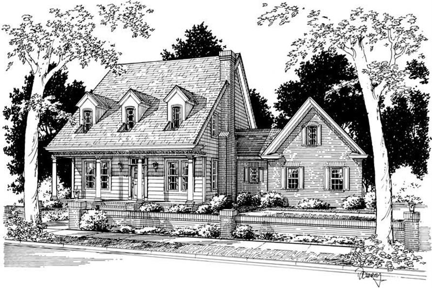 3-Bedroom, 1733 Sq Ft Country Home Plan - 178-1051 - Main Exterior