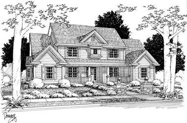 4-Bedroom, 2782 Sq Ft Country Home Plan - 178-1058 - Main Exterior