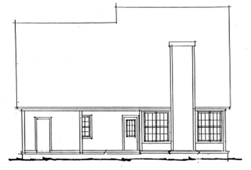 Home Plan Rear Elevation of this 3-Bedroom,1704 Sq Ft Plan -178-1060