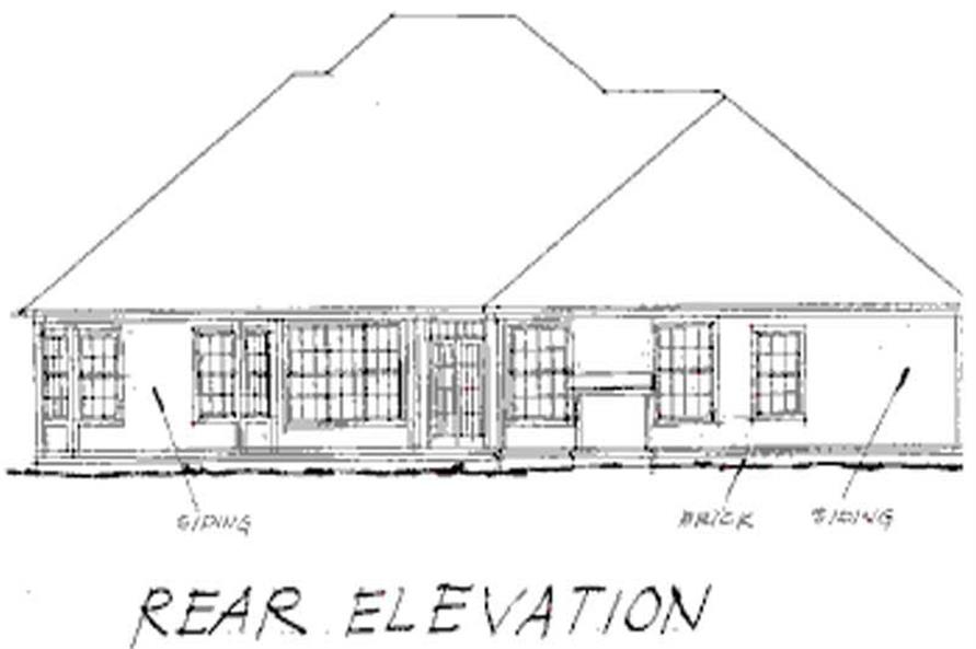 Home Plan Rear Elevation of this 4-Bedroom,2451 Sq Ft Plan -178-1062