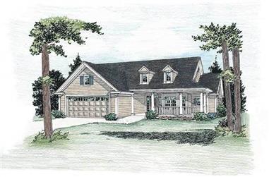 3-Bedroom, 1859 Sq Ft Country Home Plan - 178-1073 - Main Exterior
