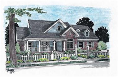 3-Bedroom, 1995 Sq Ft Country House Plan - 178-1074 - Front Exterior