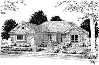 4-Bedroom, 1592 Sq Ft Small House Plans - 178-1077 - Front Exterior