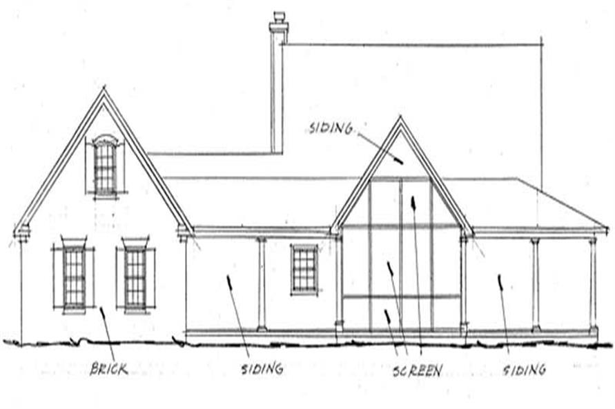 Home Plan Rear Elevation of this 3-Bedroom,1675 Sq Ft Plan -178-1079