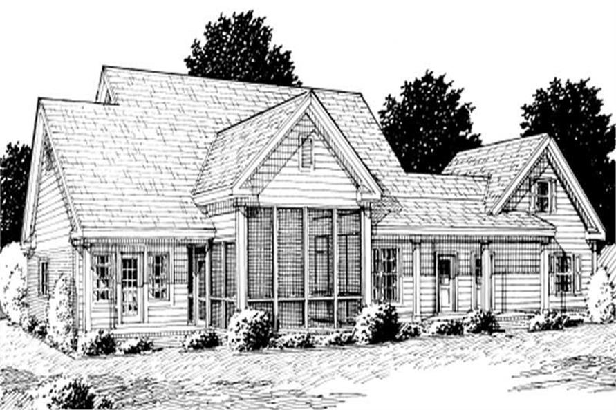 Home Plan Rear Elevation of this 3-Bedroom,2382 Sq Ft Plan -178-1082