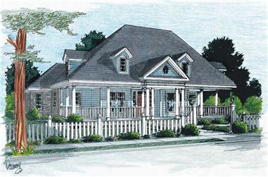 3-Bedroom, 2135 Sq Ft Country House Plan - 178-1083 - Front Exterior