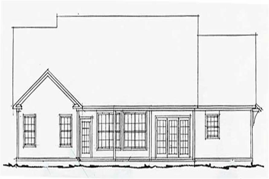 Home Plan Rear Elevation of this 3-Bedroom,1980 Sq Ft Plan -178-1090
