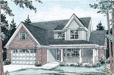 3-Bedroom, 2344 Sq Ft Country House Plan - 178-1091 - Front Exterior