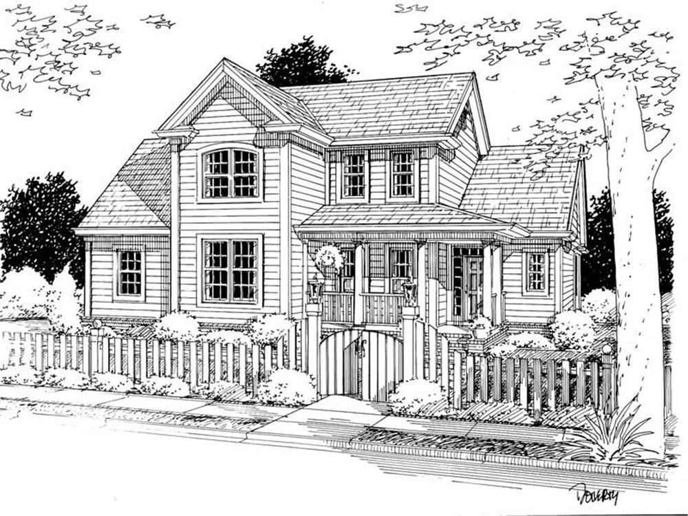Front elevation of Country home (ThePlanCollection: House Plan #178-1094)