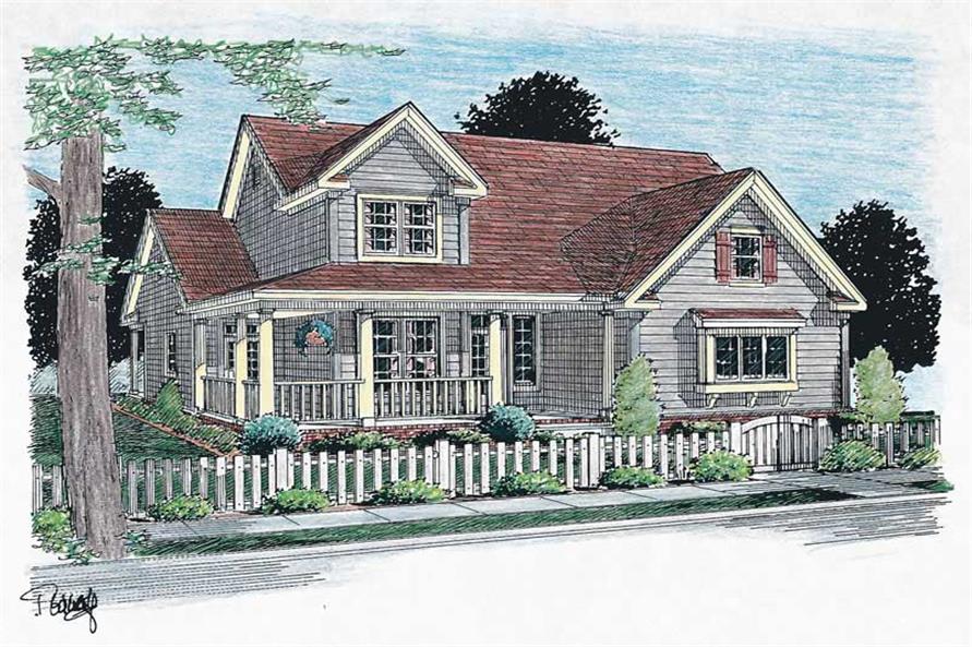 3-Bedroom, 2005 Sq Ft Country House Plan - 178-1099 - Front Exterior