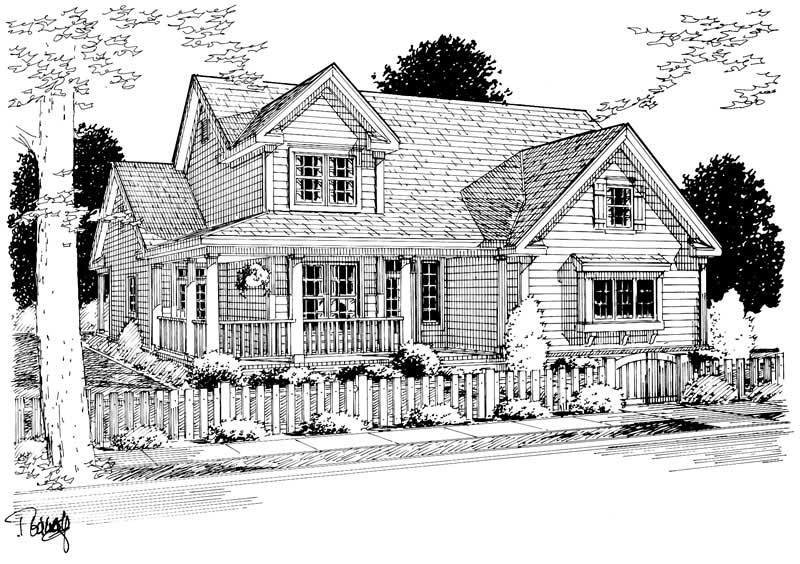 Front View of this 3-Bedroom, 2005 Sq Ft Plan - 178-1099