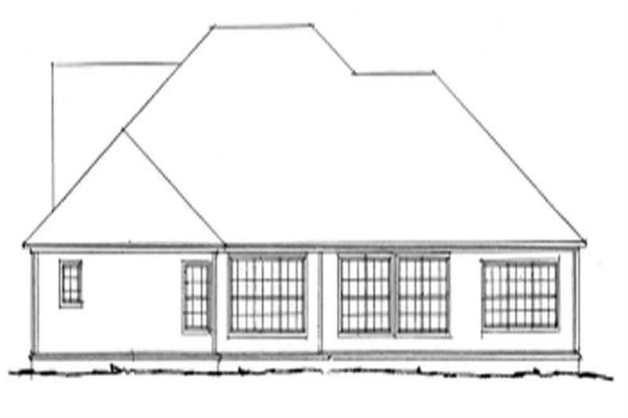 Home Plan Rear Elevation of this 3-Bedroom,2686 Sq Ft Plan -178-1105