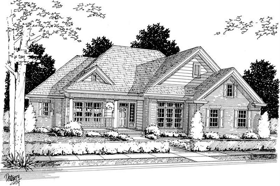 Front Elevation of this 3-Bedroom,2686 Sq Ft Plan -2686