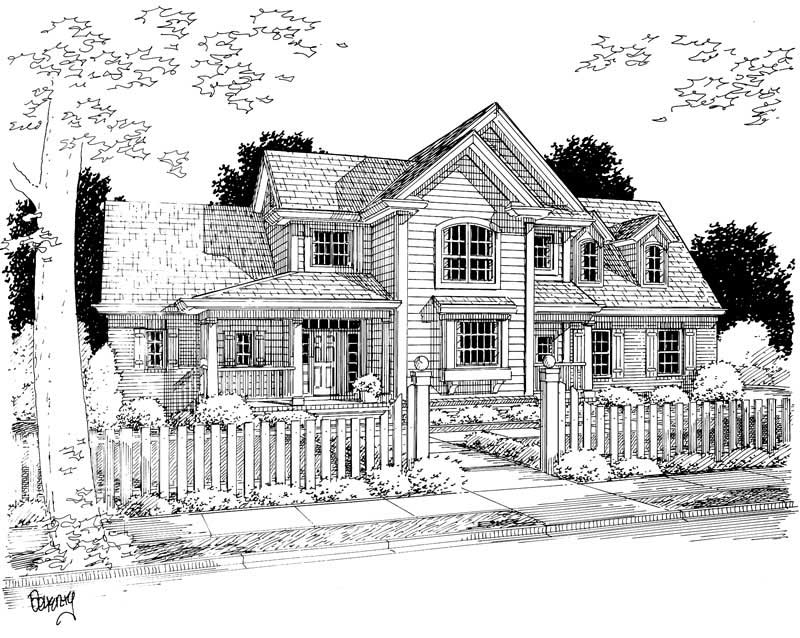 Front View of this 3-Bedroom, 2023 Sq Ft Plan - 178-1106