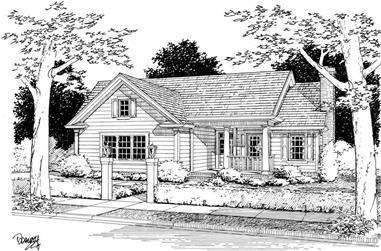 3-Bedroom, 1333 Sq Ft Small House Plans - 178-1111 - Main Exterior