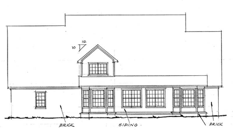 Home Plan Rear Elevation of this 4-Bedroom,3914 Sq Ft Plan -178-1118