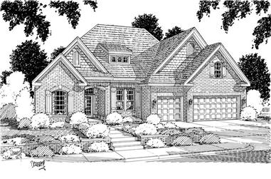 4-Bedroom, 2606 Sq Ft Traditional Home Plan - 178-1123 - Main Exterior
