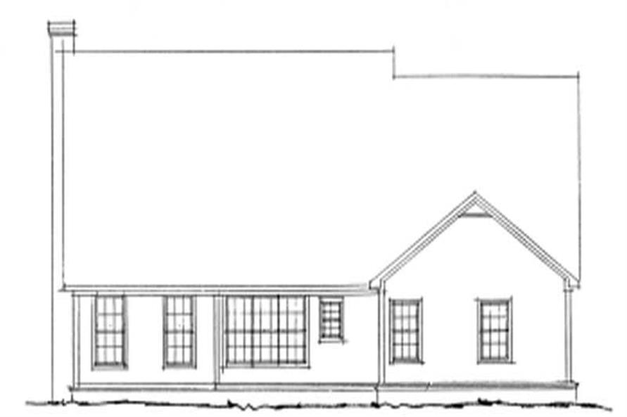 Home Plan Rear Elevation of this 4-Bedroom,2145 Sq Ft Plan -178-1129