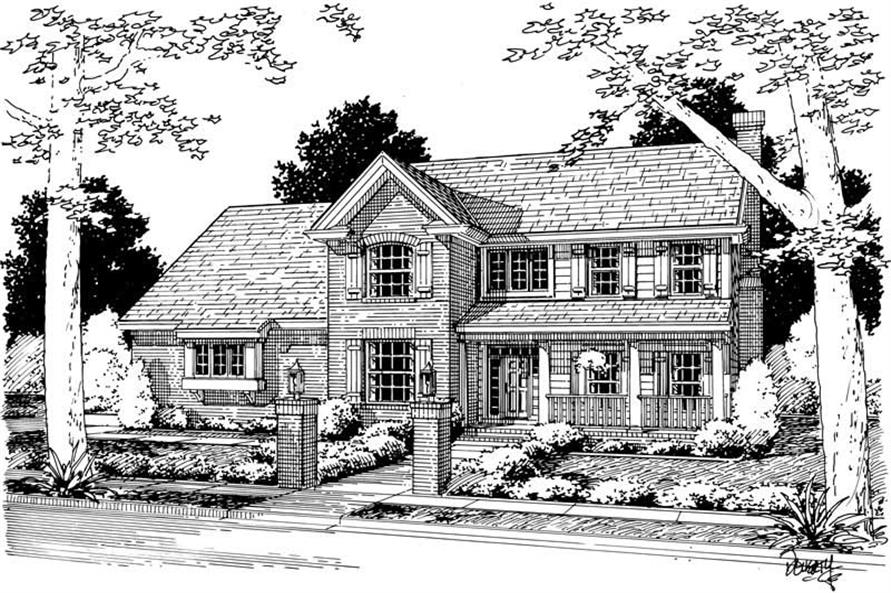 4-Bedroom, 2145 Sq Ft Country Home Plan - 178-1129 - Main Exterior