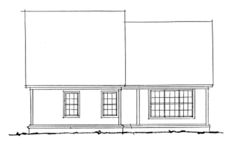 Home Plan Rear Elevation of this 3-Bedroom,1565 Sq Ft Plan -178-1130