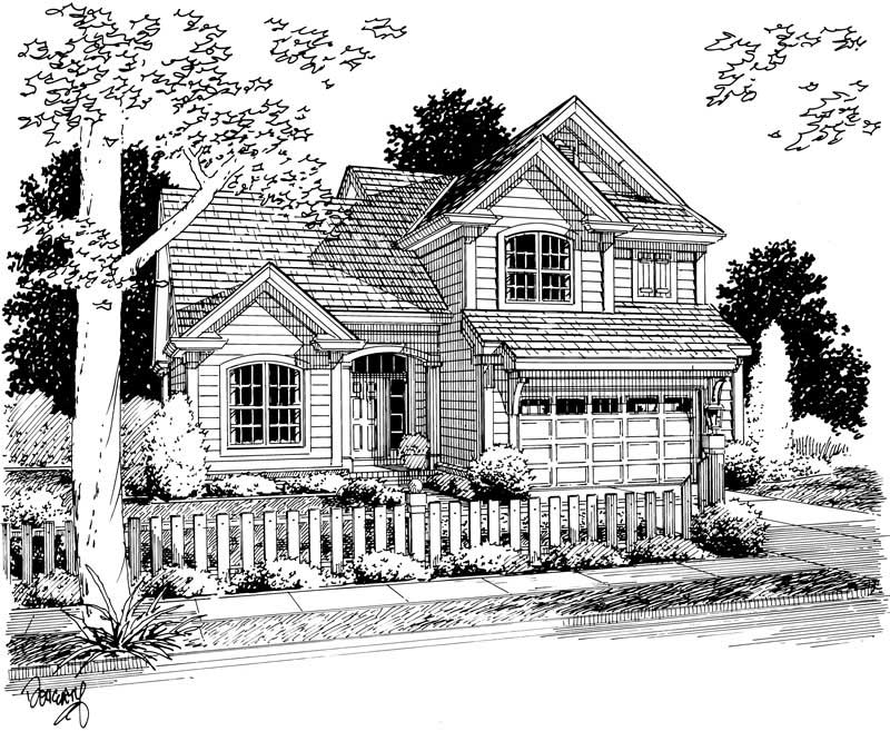 Front View of this 3-Bedroom, 1565 Sq Ft Plan - 178-1130