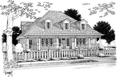 4-Bedroom, 2041 Sq Ft Country Home Plan - 178-1132 - Main Exterior