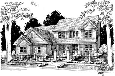 4-Bedroom, 2888 Sq Ft Country Home Plan - 178-1134 - Main Exterior
