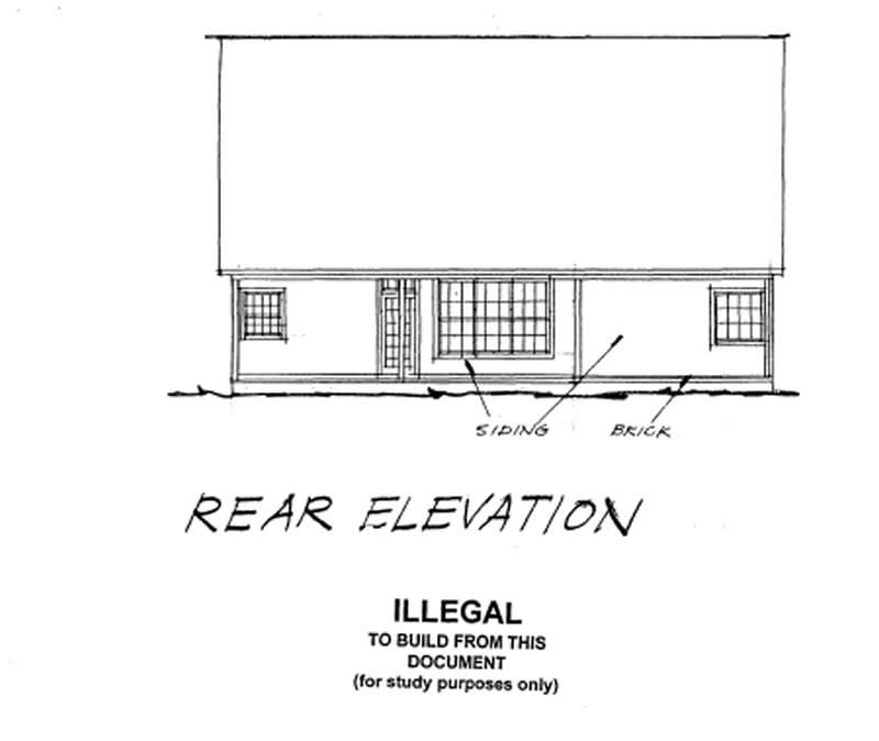 Home Plan Rear Elevation of this 4-Bedroom,2077 Sq Ft Plan -178-1137