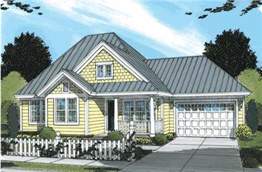3-Bedroom, 1286 Sq Ft Country House Plan - 178-1147 - Front Exterior