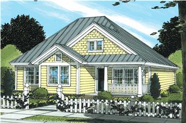3-Bedroom, 1286 Sq Ft Country House Plan - 178-1148 - Front Exterior