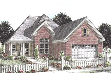 3-Bedroom, 1692 Sq Ft Country House Plan - 178-1150 - Front Exterior