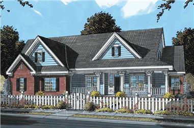 4-Bedroom, 3408 Sq Ft Country Home Plan - 178-1159 - Main Exterior
