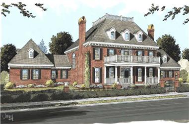 4-Bedroom, 5933 Sq Ft Colonial Home Plan - 178-1160 - Main Exterior
