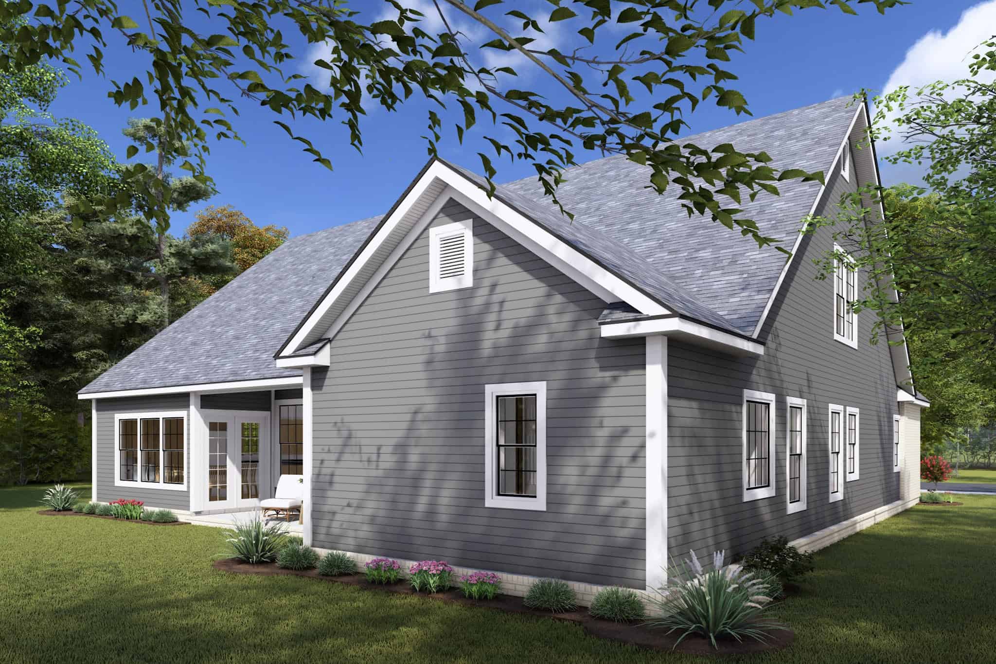 Rear View of this 3-Bedroom,2171 Sq Ft Plan -178-1172