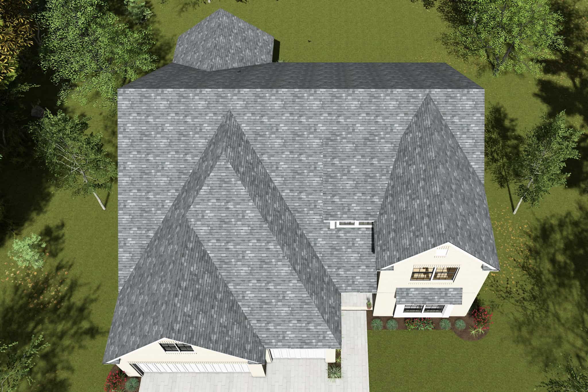 Aerial View of this 3-Bedroom,2171 Sq Ft Plan -178-1172