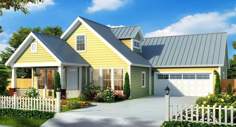 Color rendering of House Plan #178-1176