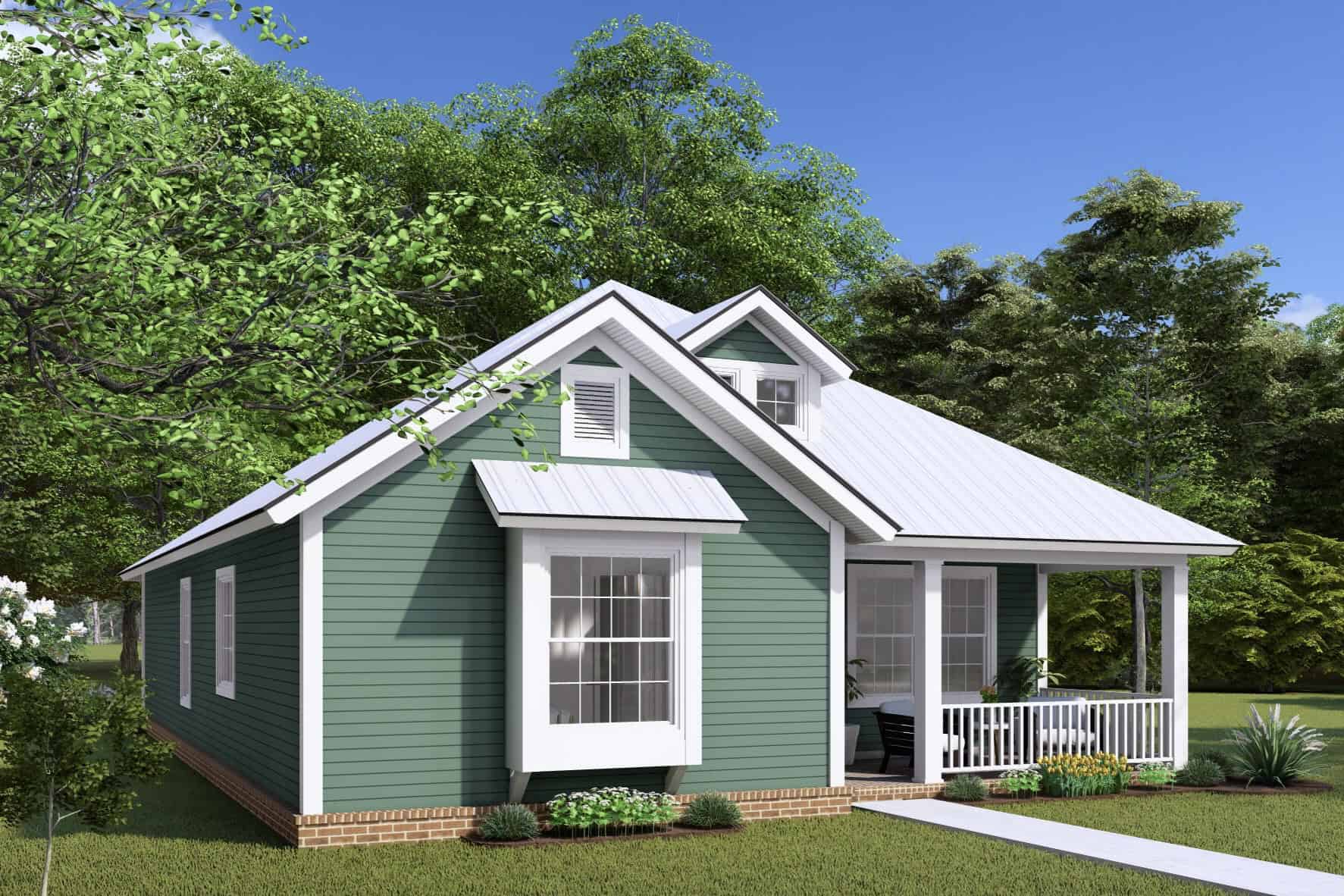 Left Side View of this 3-Bedroom,1376 Sq Ft Plan -178-1178