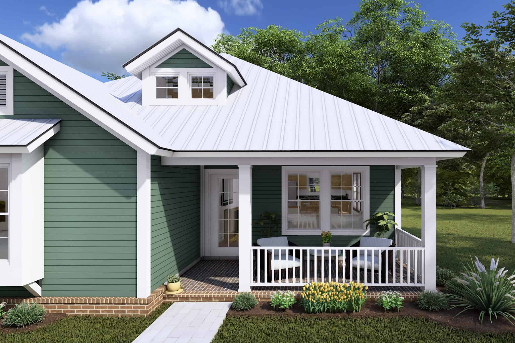 Porch of this 3-Bedroom,1376 Sq Ft Plan -178-1178