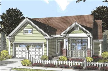 3-Bedroom, 1812 Sq Ft Country Home Plan - 178-1182 - Main Exterior