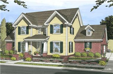3-Bedroom, 2334 Sq Ft Country Home Plan - 178-1186 - Main Exterior