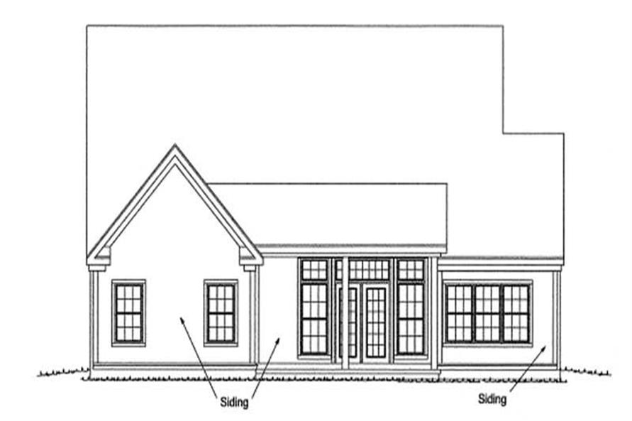 Home Plan Rear Elevation of this 3-Bedroom,1977 Sq Ft Plan -178-1194