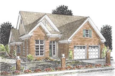 3-Bedroom, 2166 Sq Ft Ranch House Plan - 178-1198 - Front Exterior